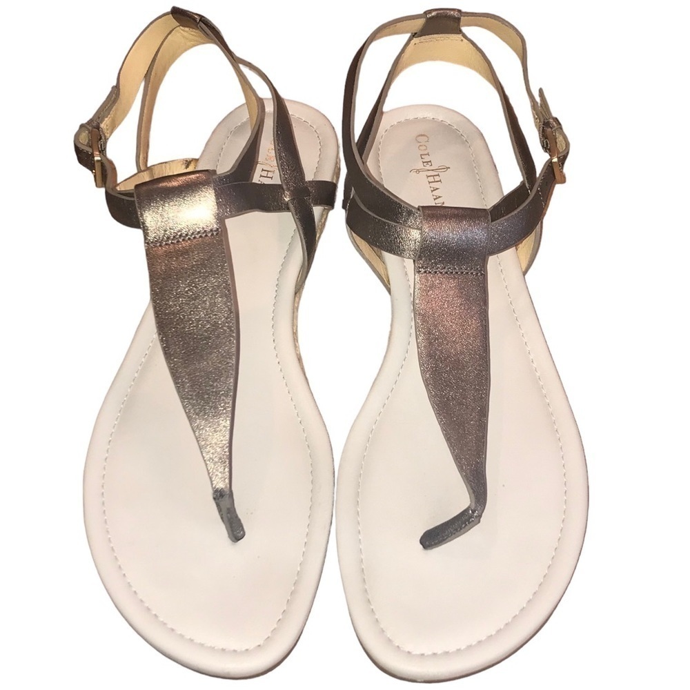Cole Haan Women's Grove Thong Sandal Gunsmoke Leather Size 9.5